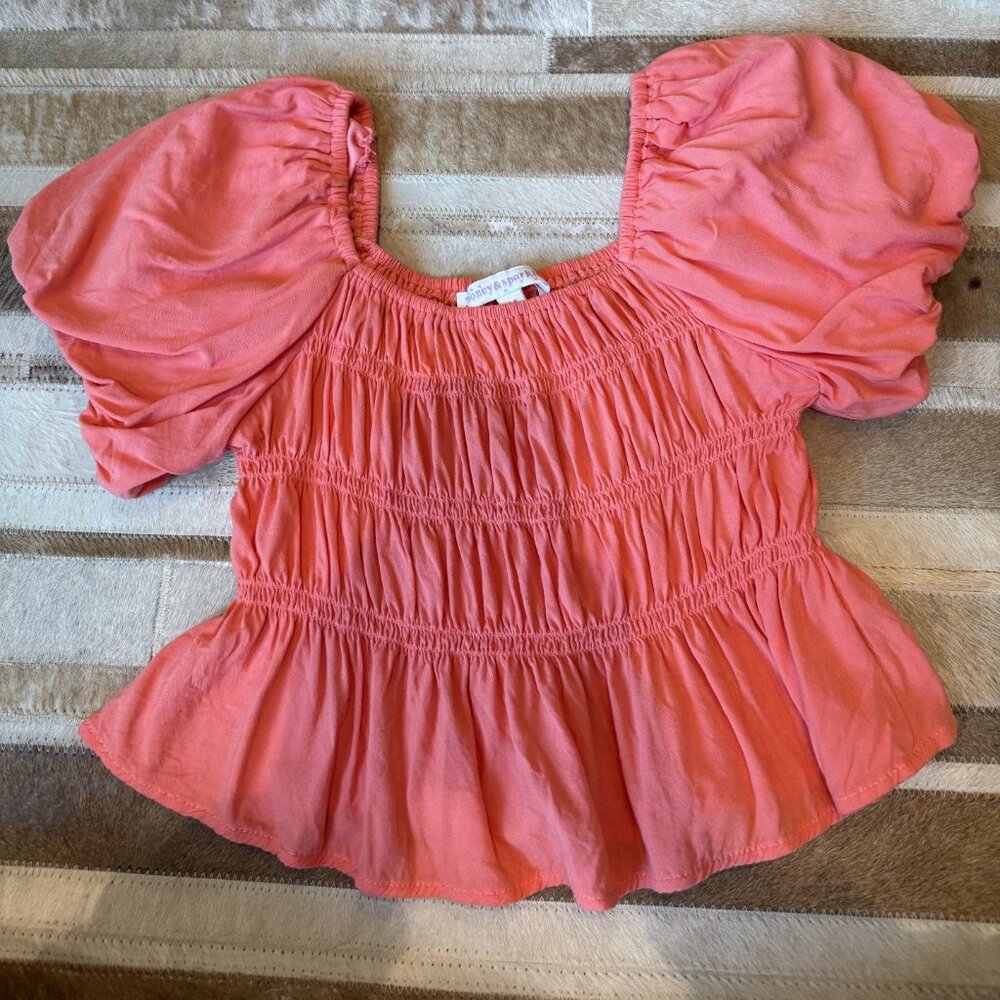 Honey and Sparkle Coral Shirt